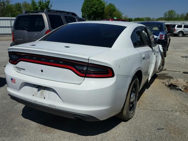 2C3CDXKTXGH333642 - 2016 DODGE CHARGER PO WHITE photo 4