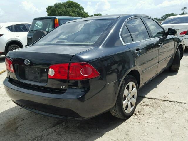 KNAGE123975134478 - 2007 KIA OPTIMA LX BLACK photo 4