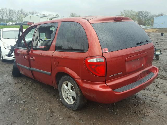 1D4GP45R97B175972 - 2007 DODGE CARAVAN SX RED photo 3