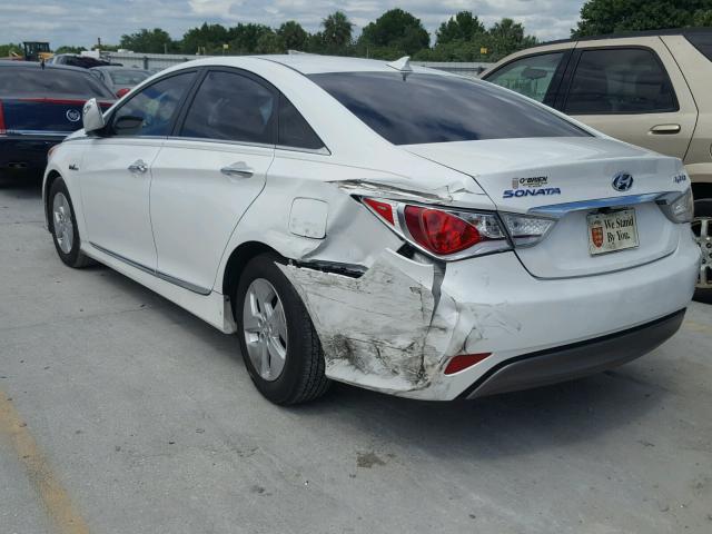 KMHEC4A41CA059476 - 2012 HYUNDAI SONATA HYB WHITE photo 3