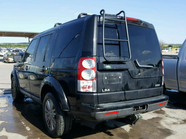 SALAK2D43AA545623 - 2010 LAND ROVER LR4 HSE LU BLACK photo 3