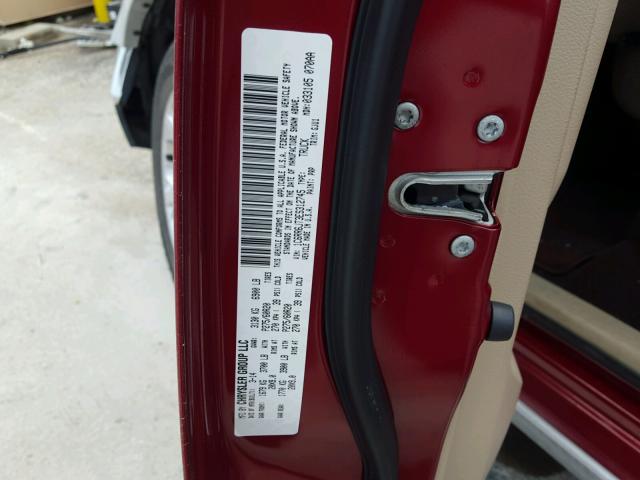 1C6RR6JT3ES312745 - 2014 RAM 1500 LARAM MAROON photo 10