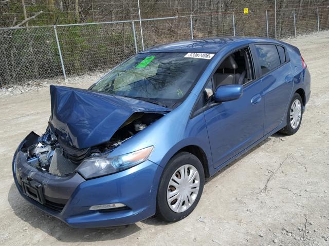 JHMZE2H59AS009515 - 2010 HONDA INSIGHT LX BLUE photo 2