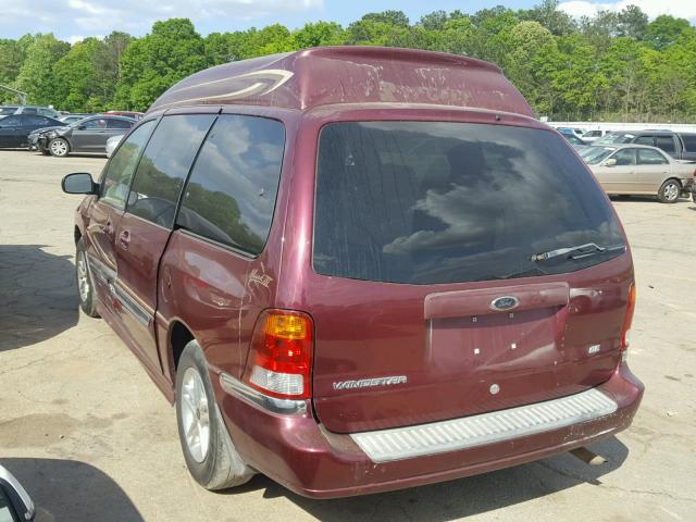 2FMZA5248XBB53313 - 1999 FORD WINDSTAR S MAROON photo 3