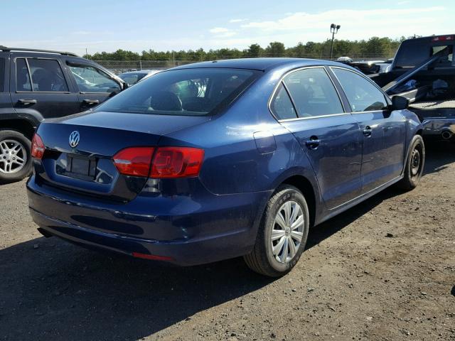 3VW2K7AJ5BM391050 - 2011 VOLKSWAGEN JETTA BASE 蓝色 照片 4