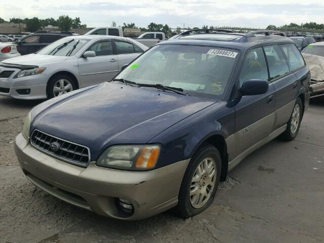 4S3BH686446625078 - 2004 SUBARU LEGACY OUT BLUE photo 2