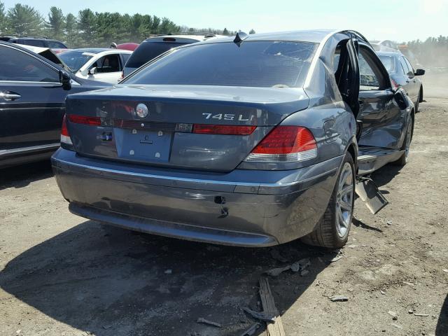 WBAGN63594DS55946 - 2004 BMW 745 LI GRAY photo 4