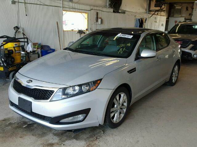 5XXGN4A75DG128676 - 2013 KIA OPTIMA SILVER photo 2