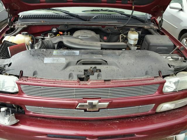 1GNEK13Z14R164558 - 2004 CHEVROLET TAHOE K150 MAROON photo 7