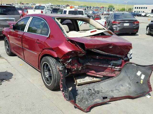 1G8ZS57NX7F156693 - 2007 SATURN AURA XE RED photo 3