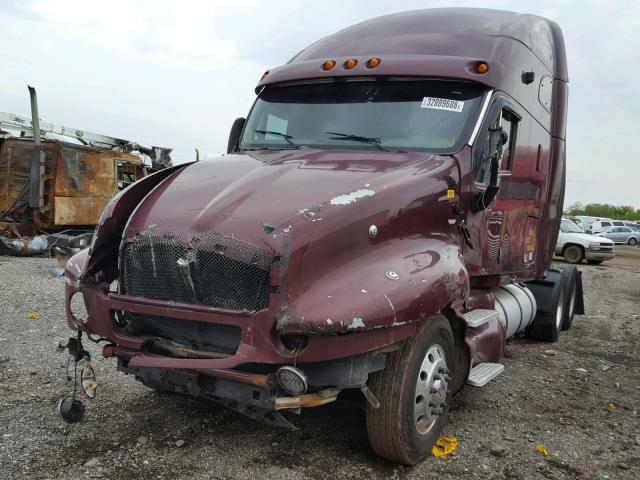 1XKTDB9X75J094428 - 2005 KENWORTH CONSTRUCTI BURGUNDY photo 2