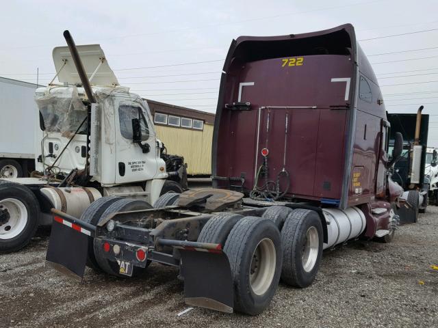 1XKTDB9X75J094428 - 2005 KENWORTH CONSTRUCTI BURGUNDY photo 4