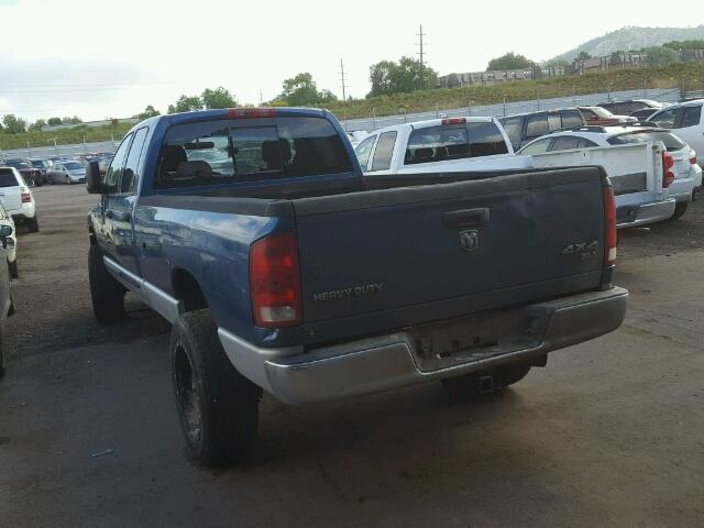 3D7KS28C65G844680 - 2005 DODGE RAM 2500 S BLUE photo 3