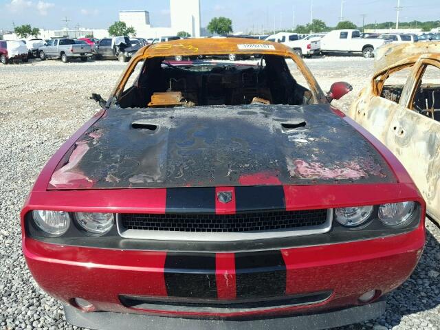 2B3LJ54T59H520734 - 2009 DODGE CHALLENGER RED photo 7