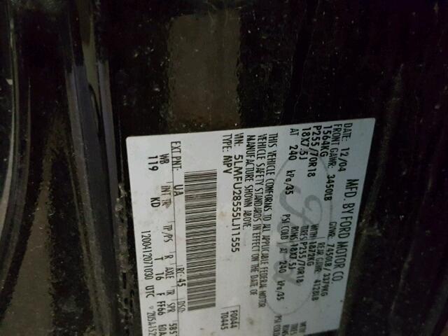 5LMFU28555LJ11555 - 2005 LINCOLN NAVIGATOR 黑色 照片 10