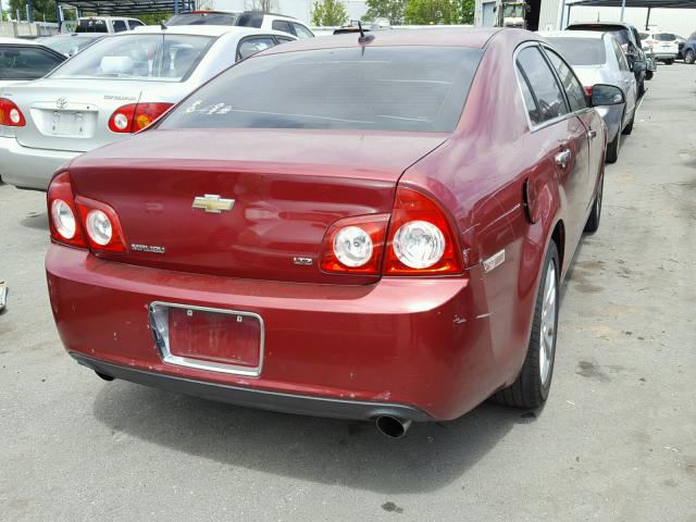 1G1ZK57798F185863 - 2008 CHEVROLET MALIBU LTZ RED photo 4