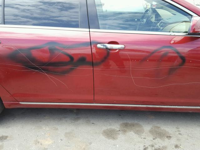 1G1ZK57798F185863 - 2008 CHEVROLET MALIBU LTZ RED photo 9