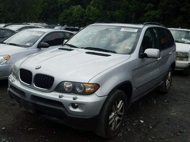 5UXFA13555LY18882 - 2005 BMW X5 3.0I SILVER photo 2