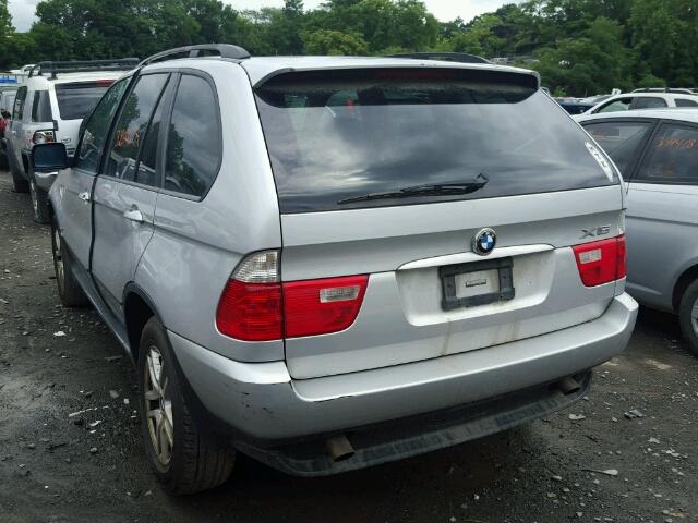 5UXFA13555LY18882 - 2005 BMW X5 3.0I SILVER photo 3