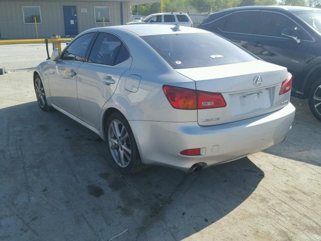 JTHBK262185080784 - 2008 LEXUS IS 250 SILVER photo 3