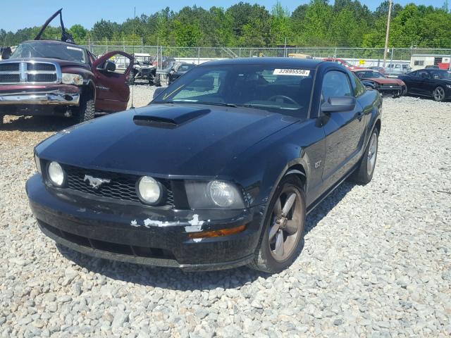 1ZVHT82H985162815 - 2008 FORD MUSTANG GT BLACK photo 2