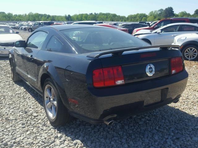 1ZVHT82H985162815 - 2008 FORD MUSTANG GT BLACK photo 3