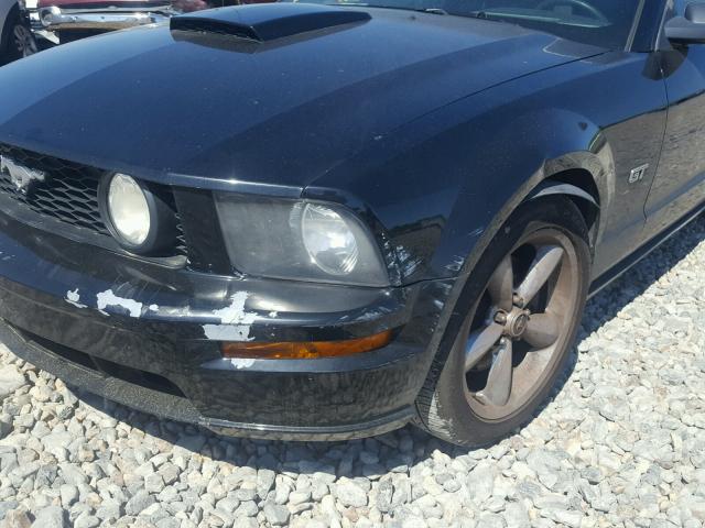 1ZVHT82H985162815 - 2008 FORD MUSTANG GT BLACK photo 9