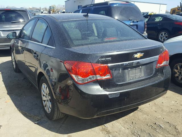 1G1PF5S94B7214126 - 2011 CHEVROLET CRUZE LT BLACK photo 3