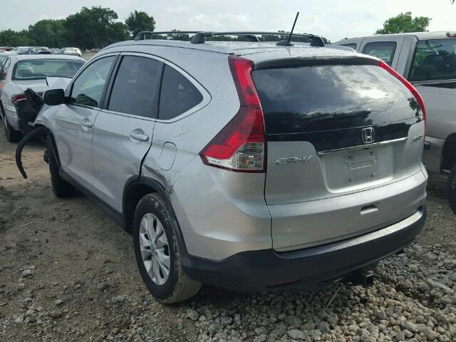 2HKRM4H76DH615391 - 2013 HONDA CR-V EXL SILVER photo 3