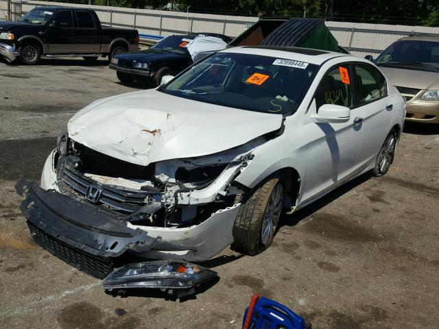 1HGCR2F86EA063473 - 2014 HONDA ACCORD EXL WHITE photo 2