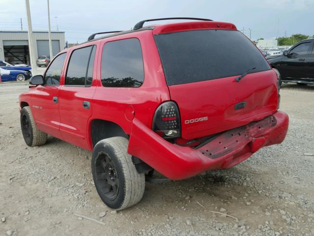 1B4HR28N81F600863 - 2001 DODGE DURANGO RED photo 3