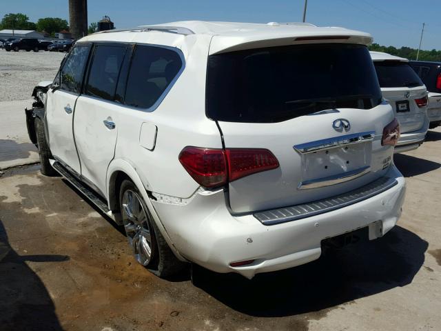 JN8AZ2NFXE9553216 - 2014 INFINITI QX80 WHITE photo 3