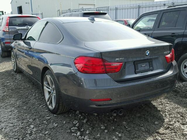 WBA3N5C53EF717206 - 2014 BMW 428 XI GRAY photo 3