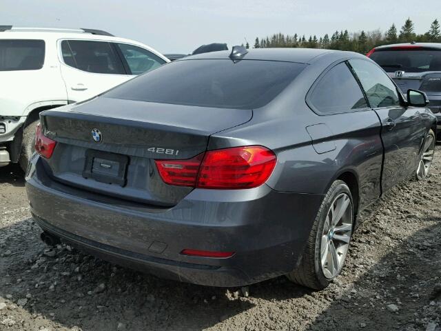 WBA3N5C53EF717206 - 2014 BMW 428 XI GRAY photo 4