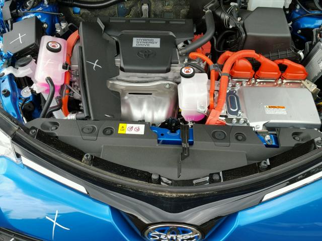 JTMDJREV5JD195577 - 2018 TOYOTA RAV4 HV LI BLUE photo 7