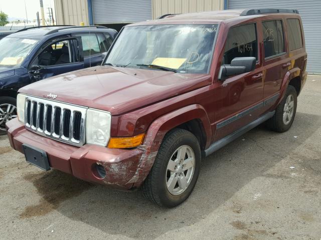1J8HH48KX7C511984 - 2007 JEEP COMMANDER BURGUNDY photo 2