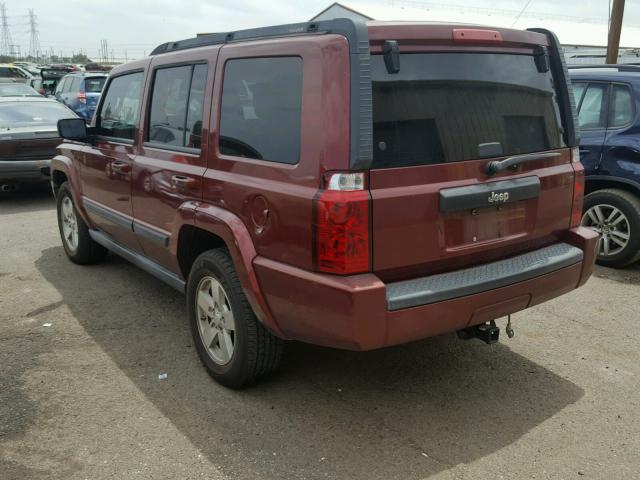 1J8HH48KX7C511984 - 2007 JEEP COMMANDER BURGUNDY photo 3