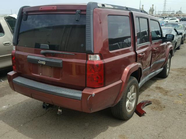 1J8HH48KX7C511984 - 2007 JEEP COMMANDER BURGUNDY photo 4