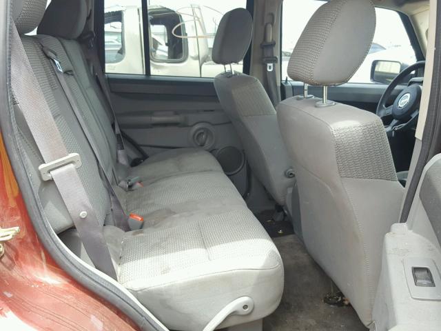 1J8HH48KX7C511984 - 2007 JEEP COMMANDER BURGUNDY photo 6