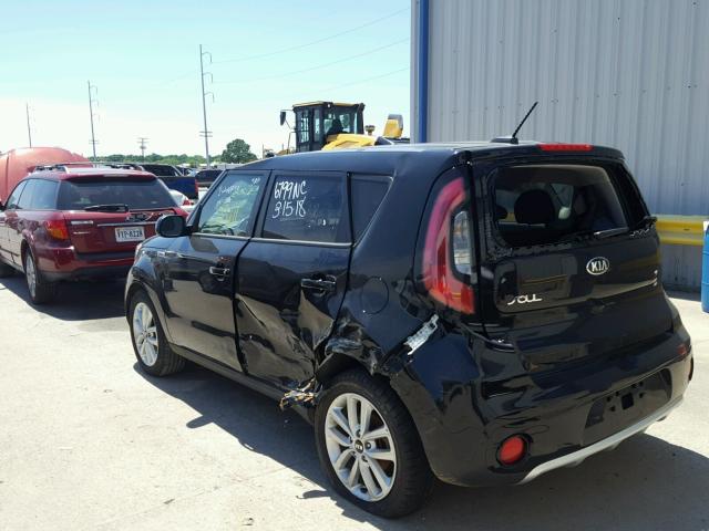 KNDJP3A5XH7427748 - 2017 KIA SOUL + BLACK photo 3