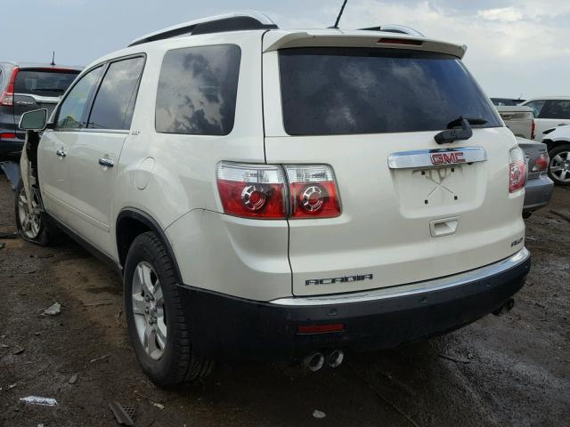 1GKEV23D59J206749 - 2009 GMC ACADIA SLT თეთრი ფოტო 3