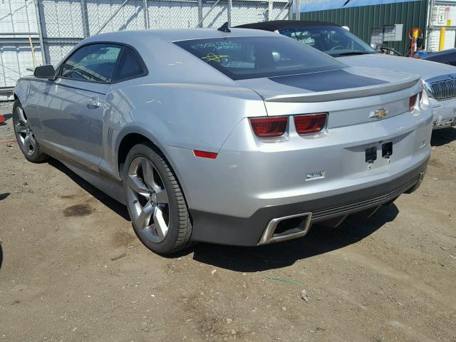 2G1FC1EV5A9100266 - 2010 CHEVROLET CAMARO LT SILVER photo 3