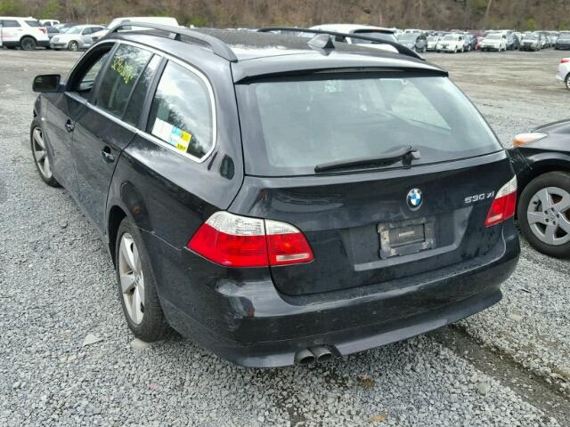 WBANN73506CN01322 - 2006 BMW 530 XIT BLACK photo 3