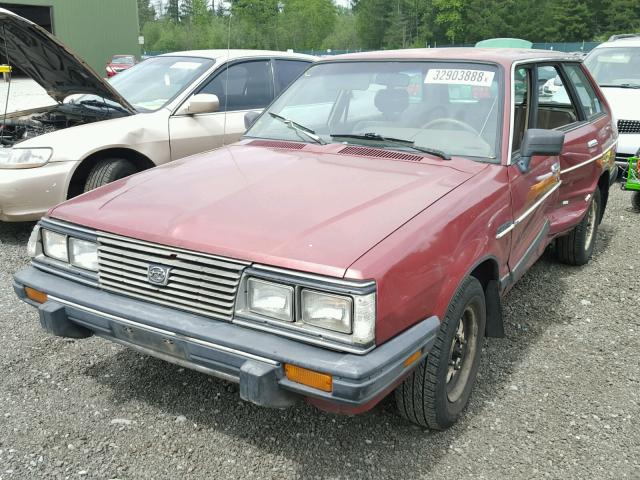 JF2AM53B4DE416436 - 1983 SUBARU GL 4WD RED photo 2