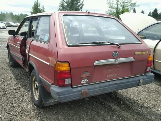 JF2AM53B4DE416436 - 1983 SUBARU GL 4WD RED photo 3