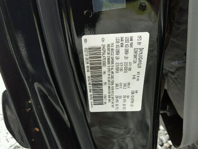 2A4GP54L47R168021 - 2007 CHRYSLER TOWN & COU BLACK photo 10