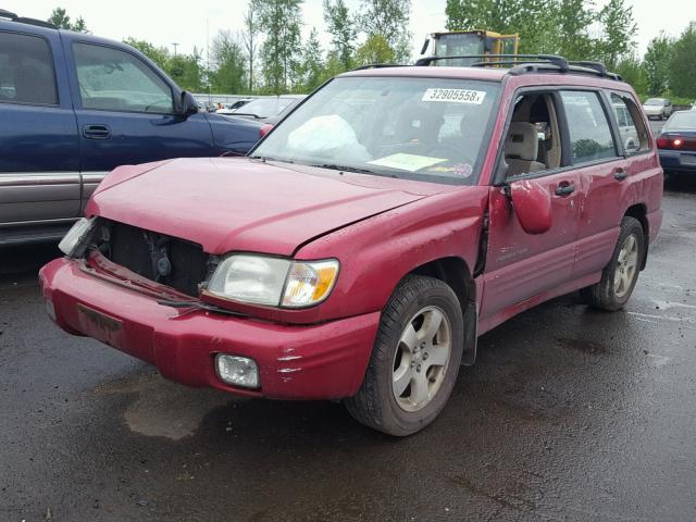 JF1SF65652H749622 - 2002 SUBARU FORESTER S RED photo 2