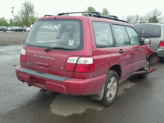 JF1SF65652H749622 - 2002 SUBARU FORESTER S RED photo 4