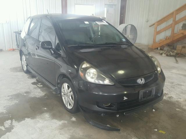 JHMGD38647S025915 - 2007 HONDA FIT S BLACK photo 1