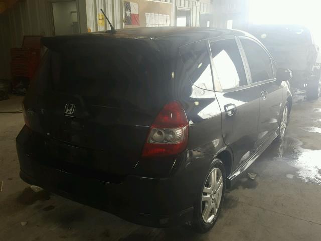 JHMGD38647S025915 - 2007 HONDA FIT S BLACK photo 4